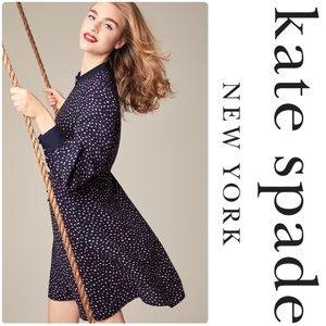 Kate Spade Navy Polka Dot Dress